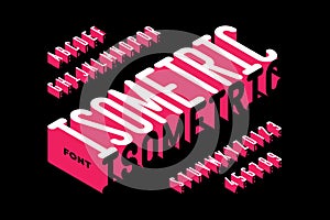 Isometric 3d style font