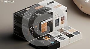 Isometric 3D UI for Interior Design and Material Selection