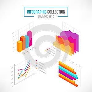 Isometric data tools finance diagram