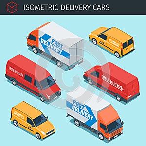 Isometric delivery cars