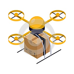 Isometric Delivery Quadrocopter