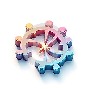 An isometric depiction of community support icon