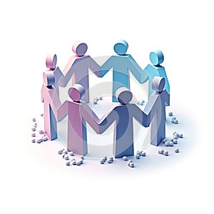 An isometric depiction of community support icon