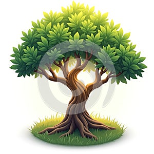 An isometric depiction of healing tree icon