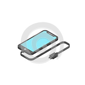 Isometric design charging smartphones
