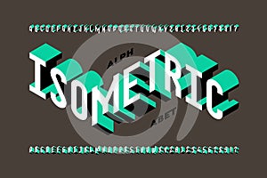 Isometric design 3d font