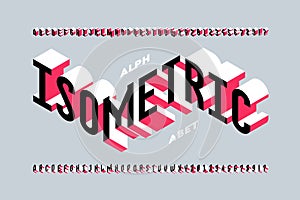 Isometric design 3d font