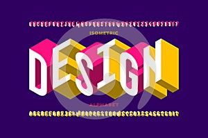 Isometric design font