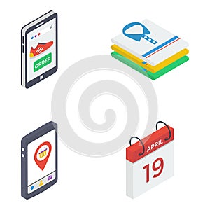 Isometric Design of Online Shopping Pack