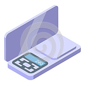 Isometric digital kitchen scale illustration