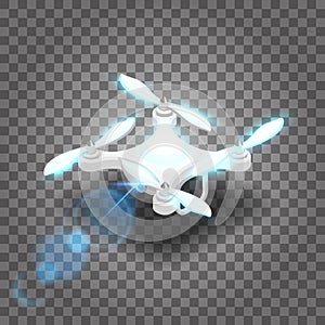 Isometric Drone Quadrocopter 3D