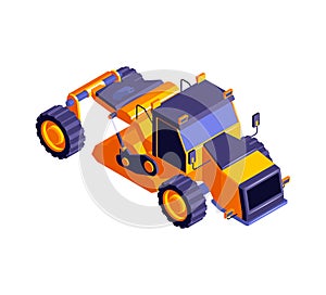 Isometric Dump Truck Composition