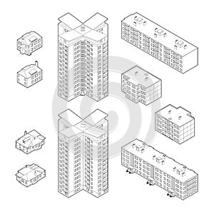 Isometric Dwelling Buildings