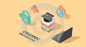 Isometric Education and Technology Concept