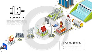 Isometric Electricity Concept