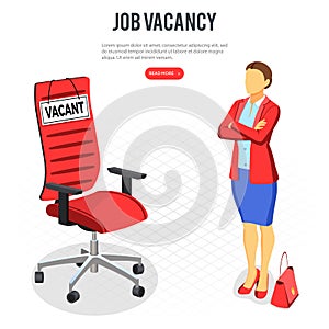 Isometric Employment and Hiring Concept
