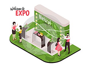 Isometric Expo Stand Composition