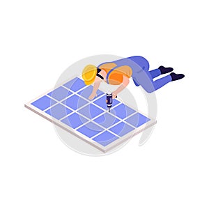 Isometric Fitter Illustration