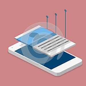 Isometric flat 3D mobile app development