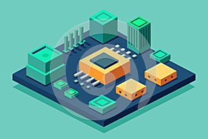 Isometric flat 3D vector illustration