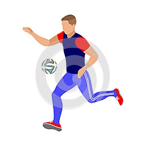 Isometric Footballer Illustration