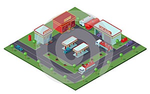 Isometric Gas Station Concept