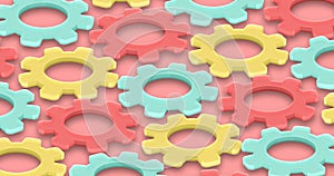 Isometric gears motion background