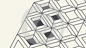Isometric Geometric Cube Pattern, vector design Generative AI