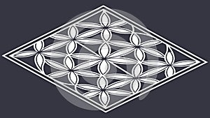 Isometric Geometric Diamond Pattern, vector design Generative AI