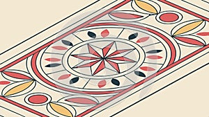 Isometric geometric pattern abstract tile design vector design Generative AI