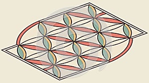 Isometric Geometric Pattern - Modern Abstract Background, vector design Generative AI