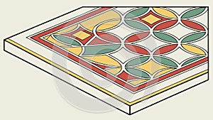 Isometric Geometric Patterned Floor Tile, Modern Interior, Vector Design Generative AI