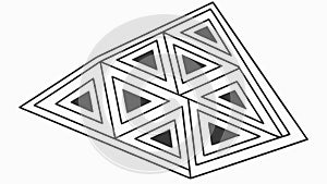 Isometric Geometric Pyramid Structure, vector design Generative AI
