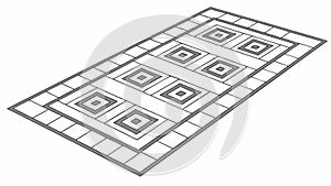 Isometric Geometric Square & Diamond Pattern, Abstract 3D Tile, vector design Generative AI