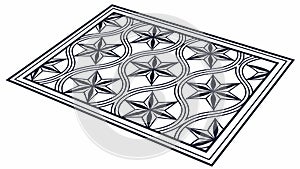 Isometric Geometric Square Pattern Design, vector design Generative AI