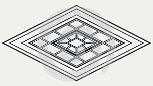 Isometric Geometric Square Pattern Vector for Modern Design, vector design Generative AI
