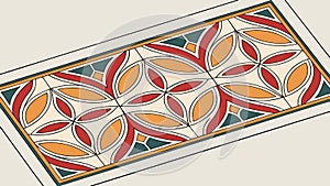 Isometric Geometric Star Pattern Floor Tile, Elegant Decor, Vector Design Generative AI