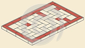 Isometric Geometric Tile Pattern, Modern Floor Design, vector design Generative AI