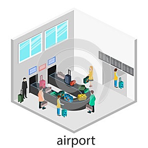 Isometric gesign of receipt of baggage.