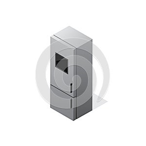 Isometric gradient fridge vector icon photo