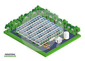 Isometric Greenhouse Composition