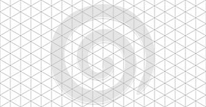 Isometric grid seamless pattern. Triangle graph paper. Hexagonal and triangular geometric shapes.