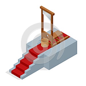 Isometric Guillotine vector Illustration