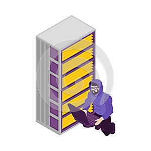 Isometric Hacker Icon