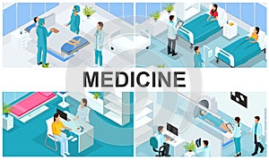 Isometric Healthcare Colorful Composition photo