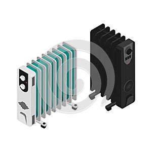 Isometric Heaters Illustration