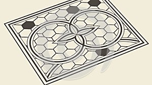 Isometric Hexagonal Geometric Pattern Modern Design, vector design Generative AI