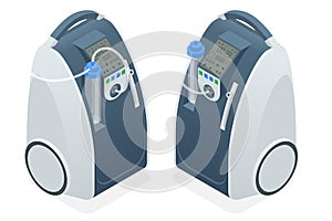 Isometric Home Medical Oxygen Concentrator. Medical oxygen concentrators for patients with COVID-19.