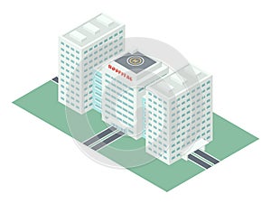 Isometric Hospital Building