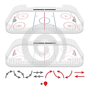 Isometric ice hockey rink